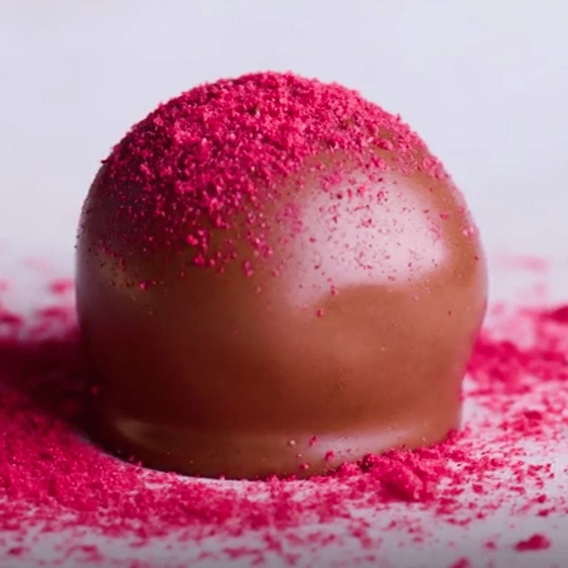Raspberry Brownie Bombs