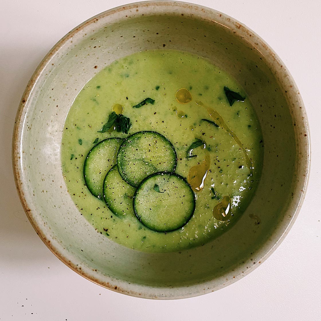 No-waste Cucumber Gazpacho