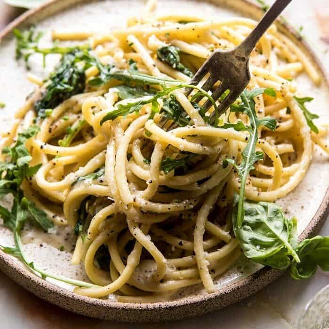 CACIO E PEPE with ARUGULA & LEMON