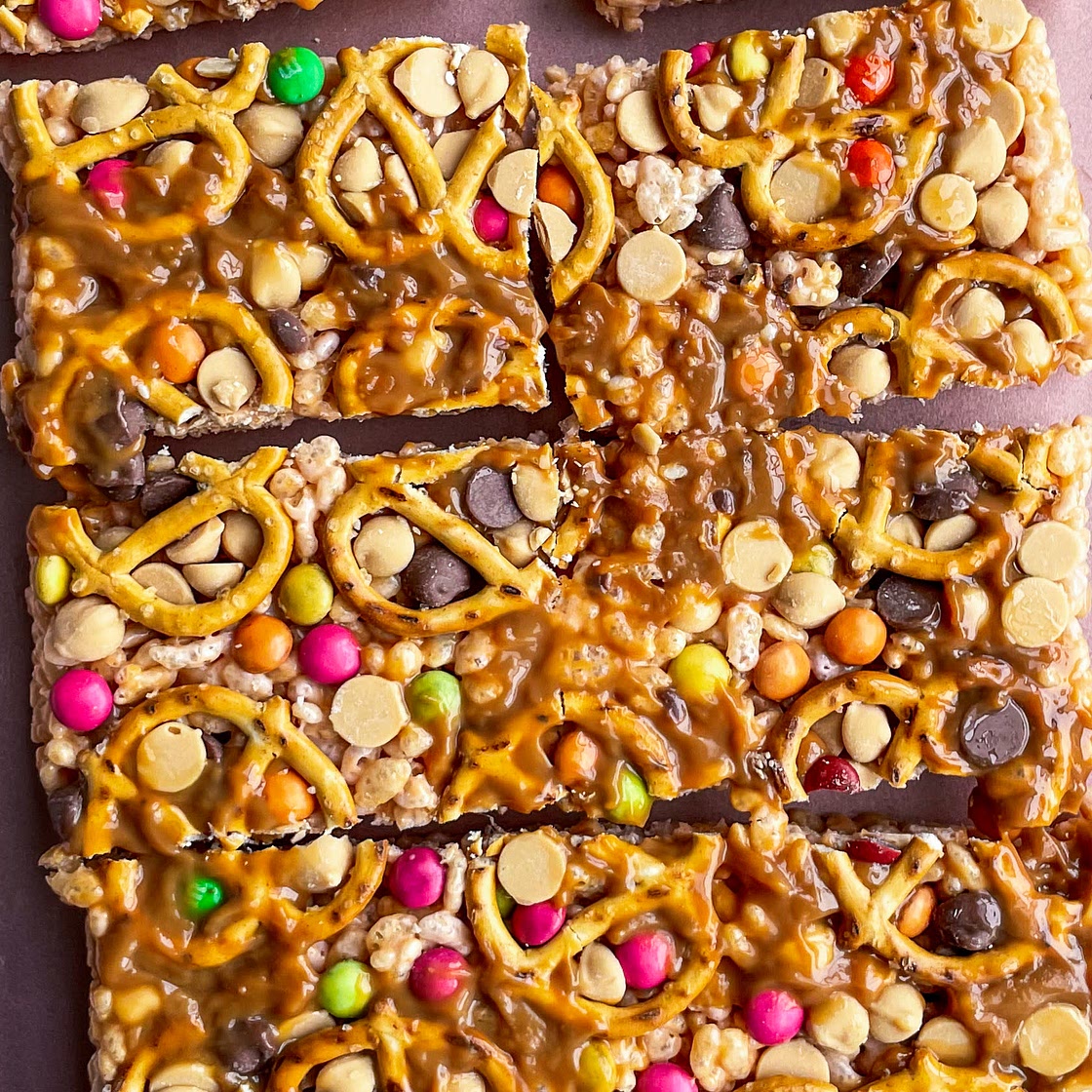 Chocolate Pretzel Cereal Squares