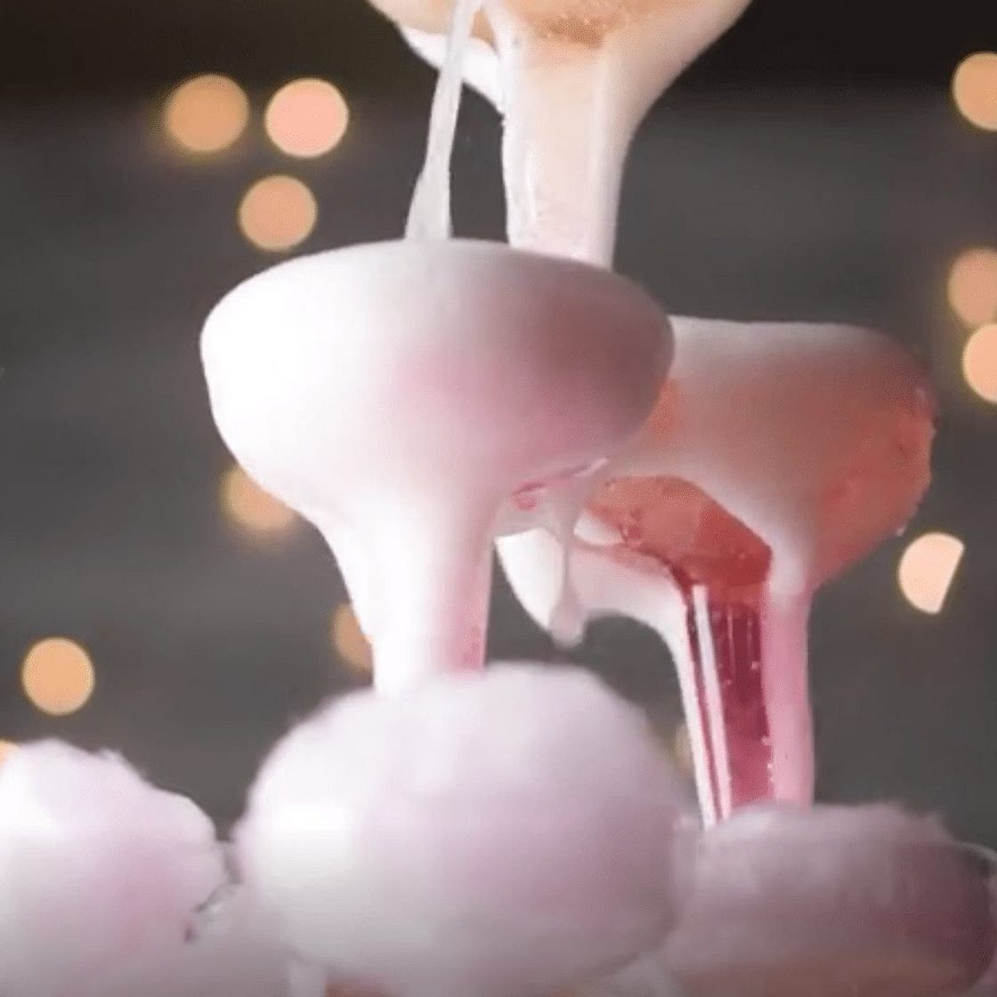 Cotton Candy Champagne Tower