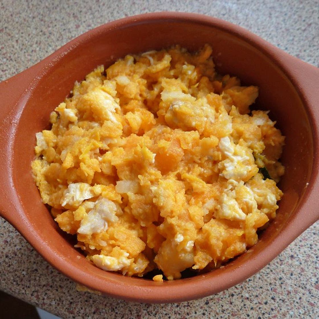 Chicken and root vegetable mash