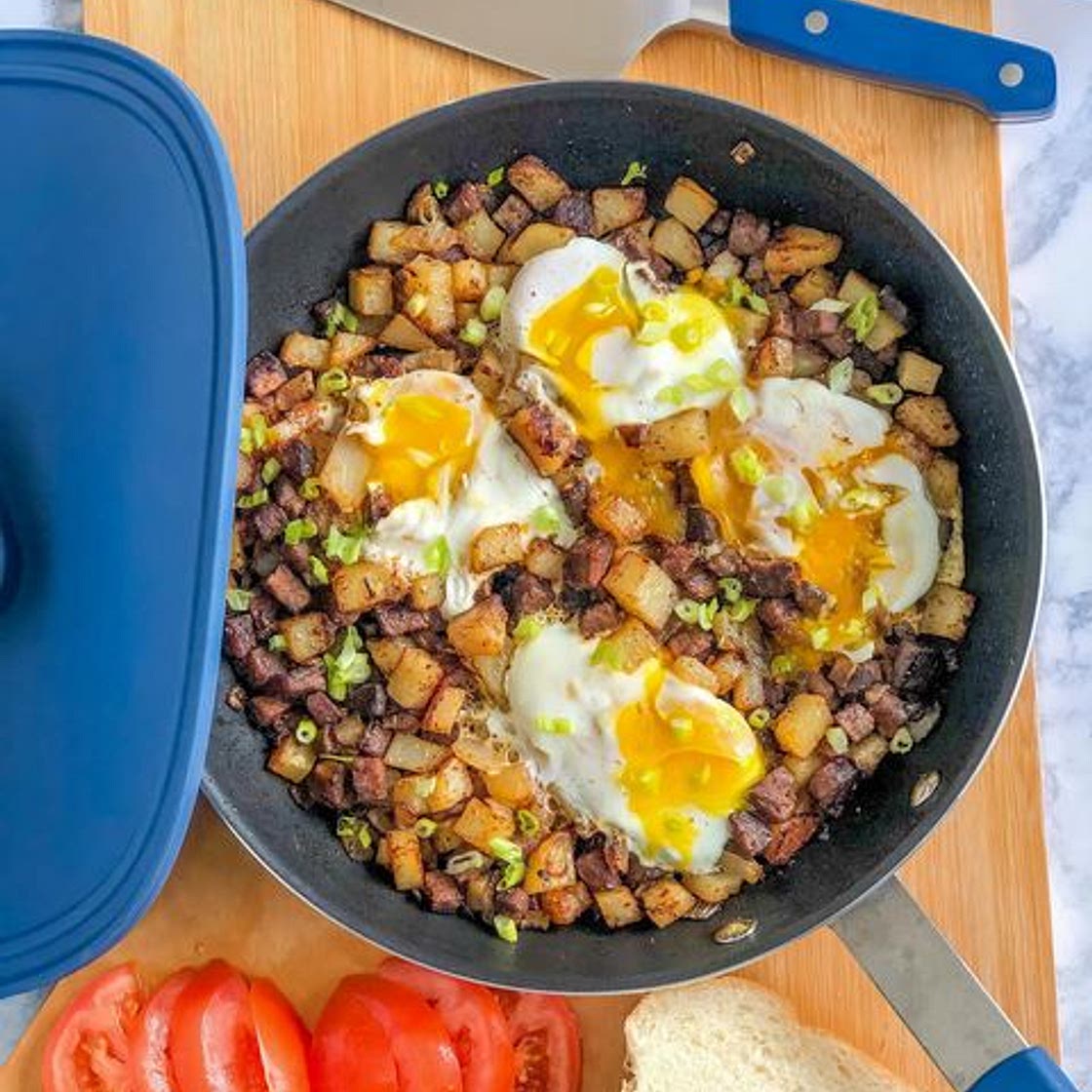 Meat and potato breakfast skillet