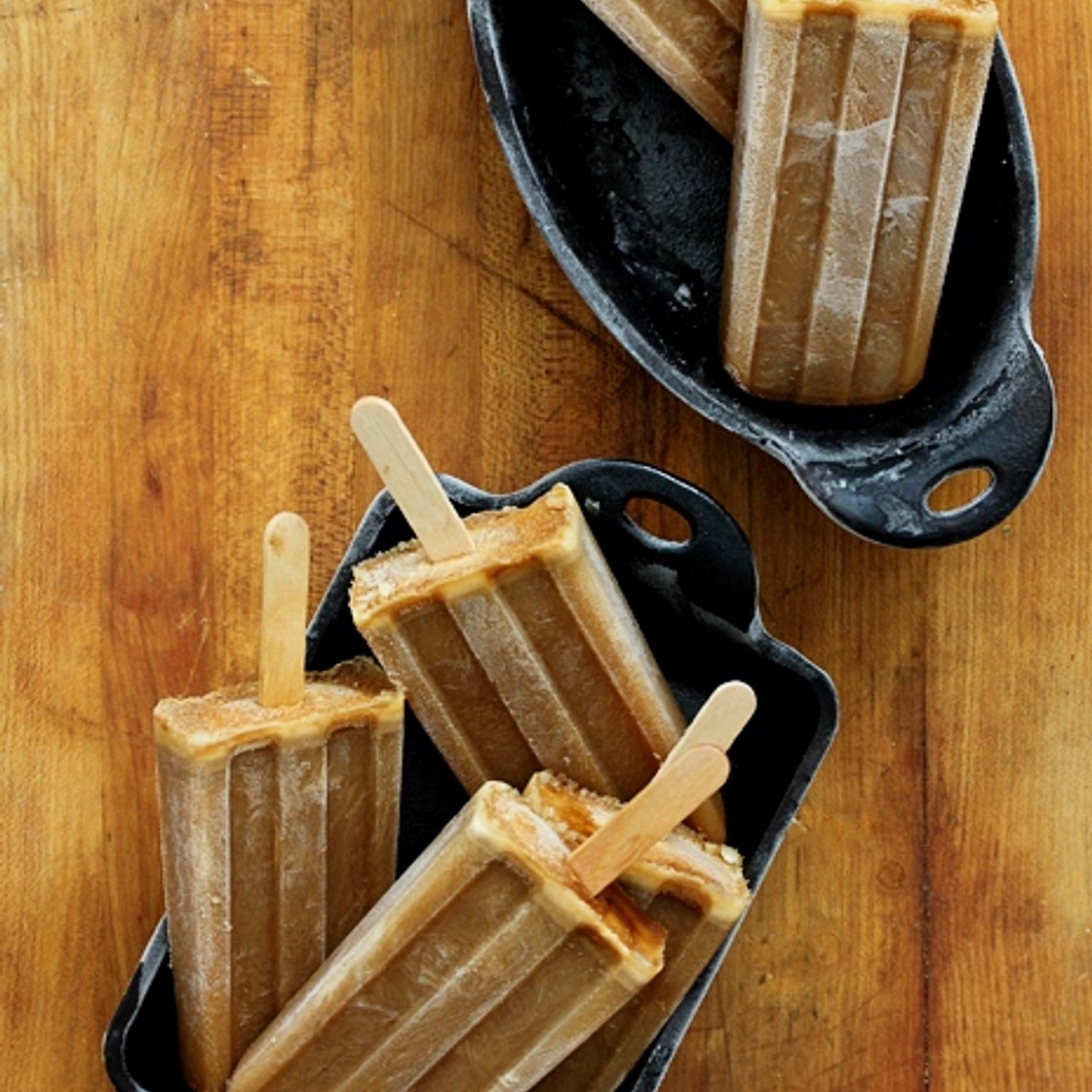 Bourbon Butterscotch Latte Popsicles