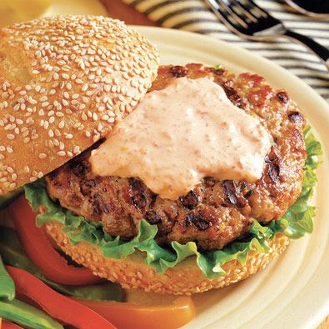 Spicy Asian Pork Burgers