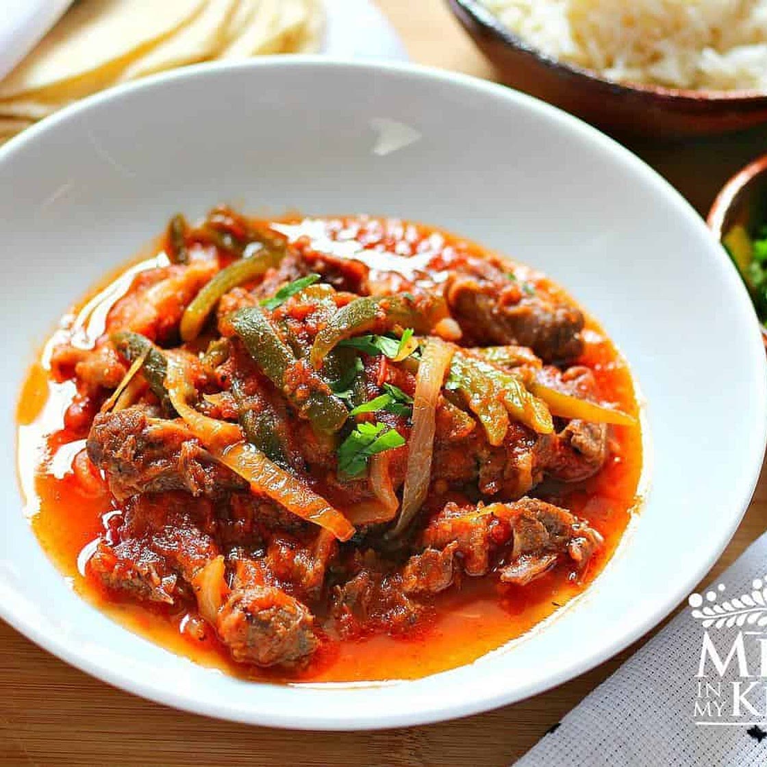 Oxtail Beef Stew with Poblano Peppers