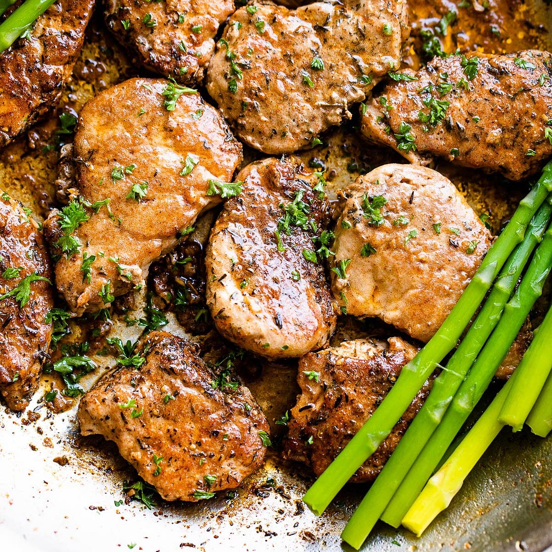 PAN SEARED PORK MEDALLIONS WITH PAN SAUCE