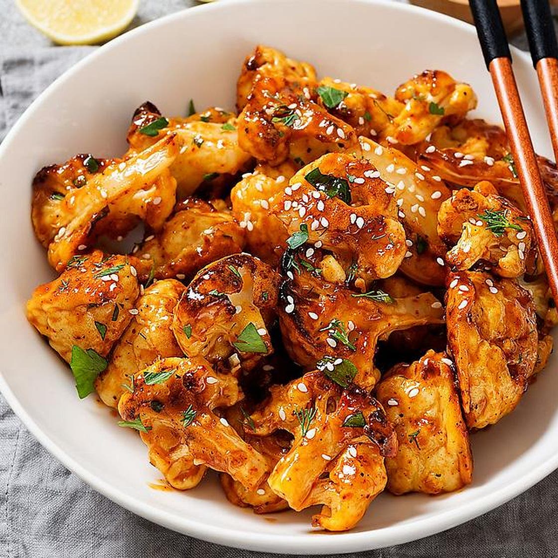 Crispy Baked Orange Cauliflower