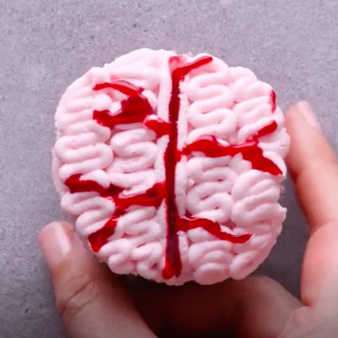 Zombie Brain Cupcakes