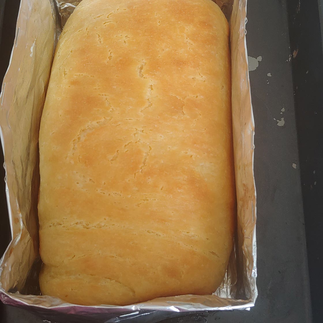 Soft white bread loaf