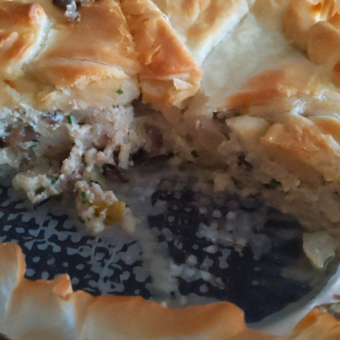 Tarta de champiñones