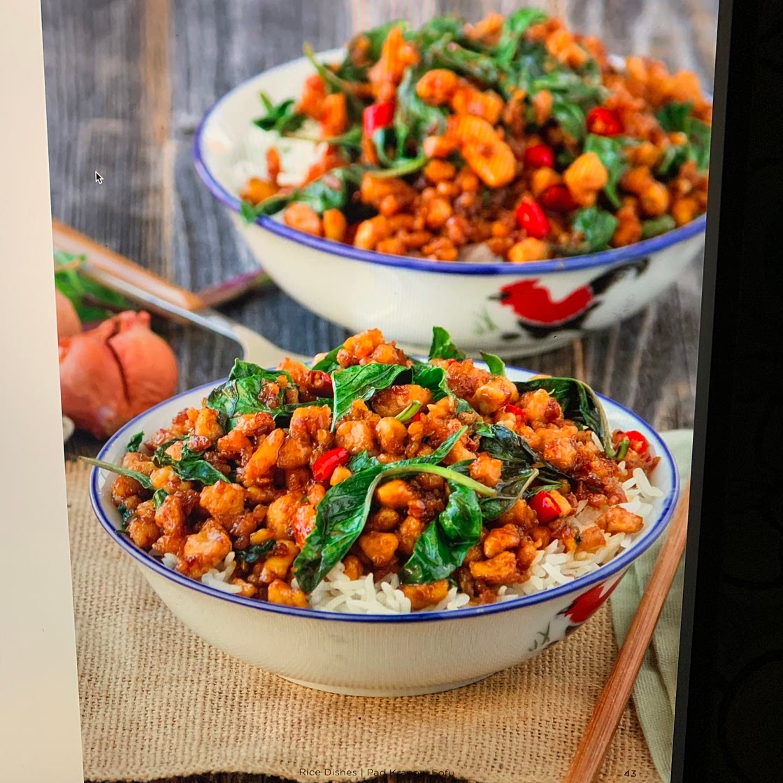 spicy thai basil tofu