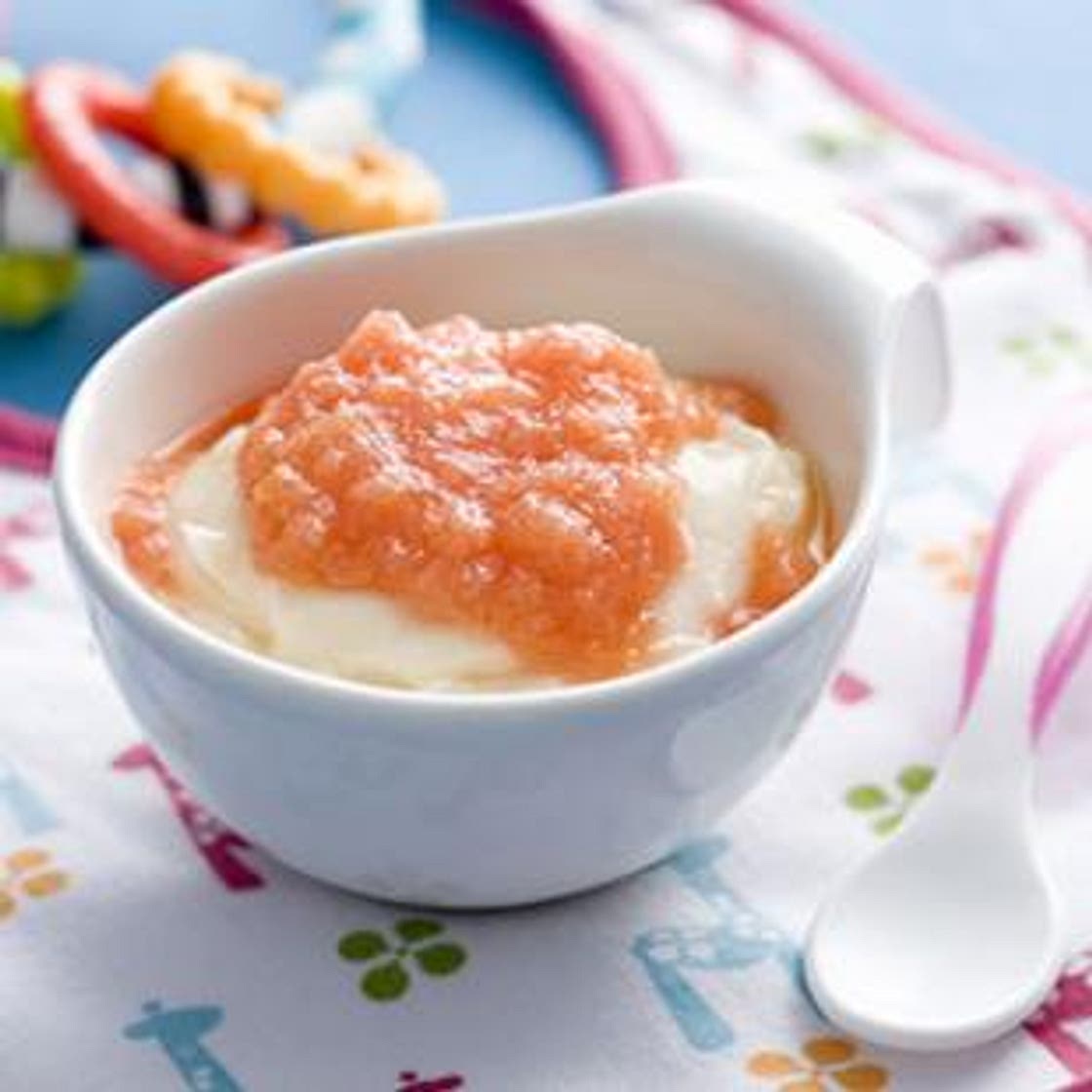 Vanilla Custard with Stewed Fruits or Fruit Mash