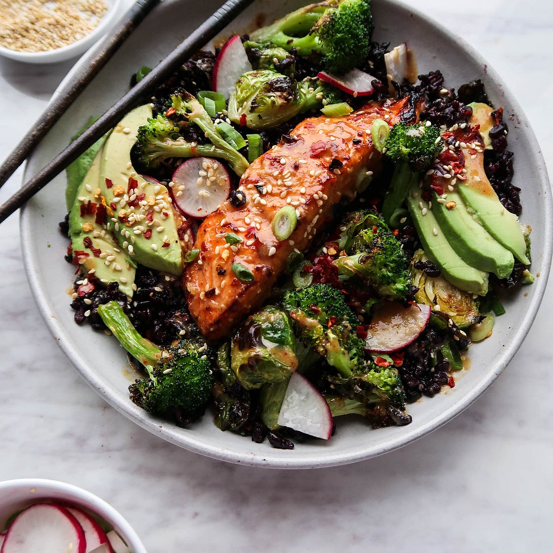 {20 Minute} Miso-Glazed Salmon + Crispy Broccoli