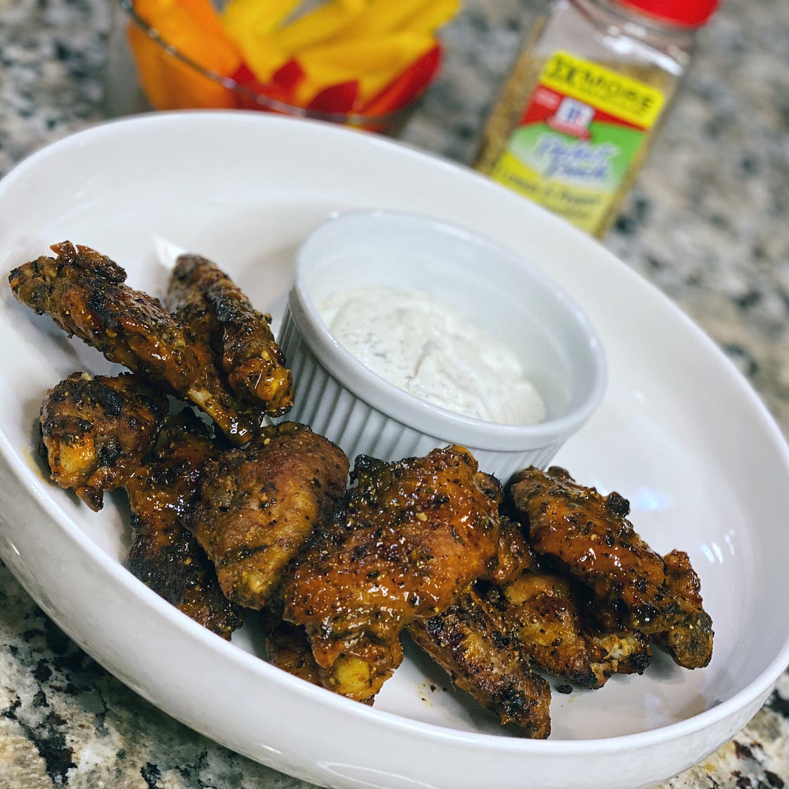 Hot Lemon Pepper Wings w/ the Best Damn Ranch Ever