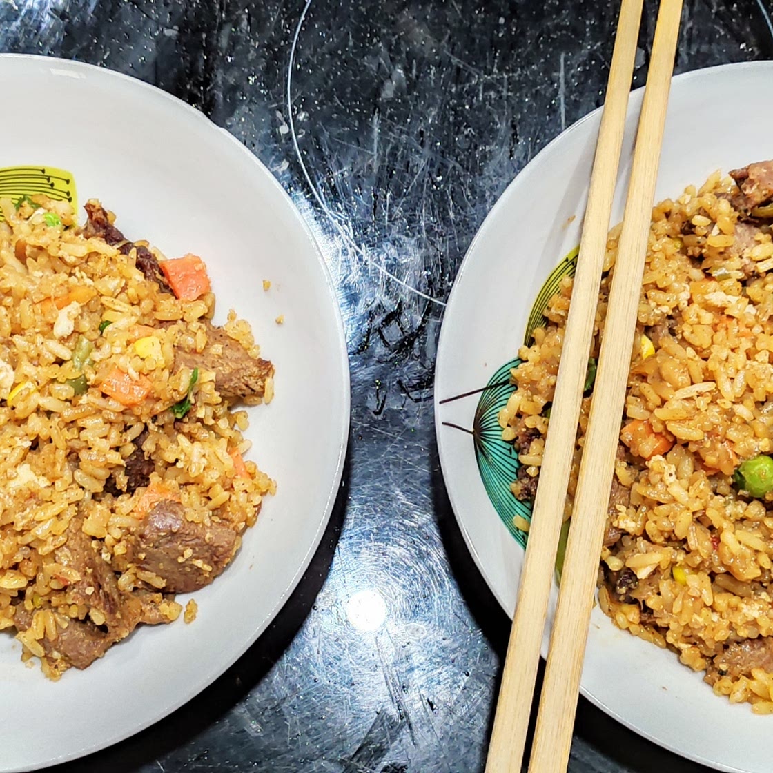 Chinese-Style Beef Fried Rice With Vegetables
