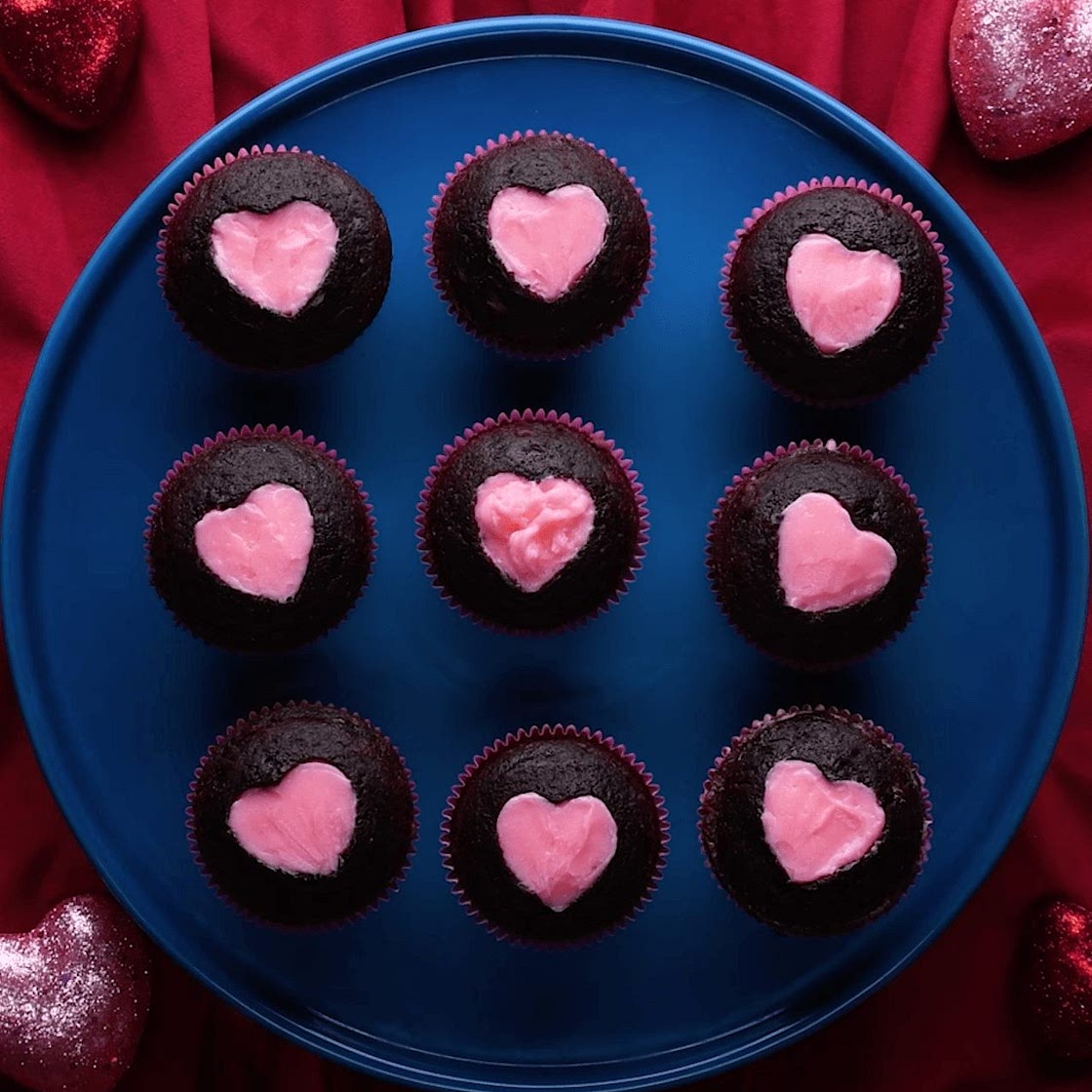 Heart Cut-Out Cupcakes