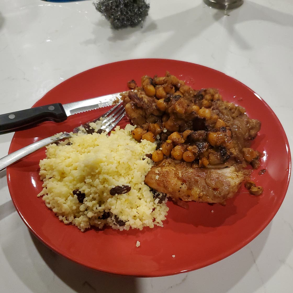 Chicken and Chickpea Tagine with Couscous