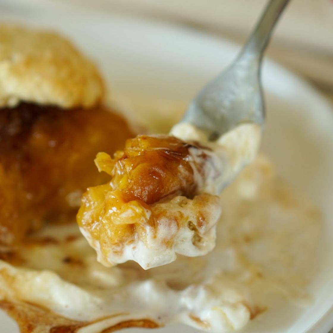 Buttermilk Shortcakes with Butterscotch Roasted Peaches & Cream