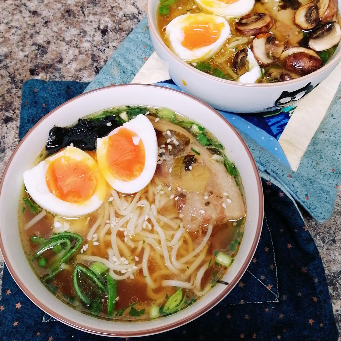Slow-cooker pork belly ramen