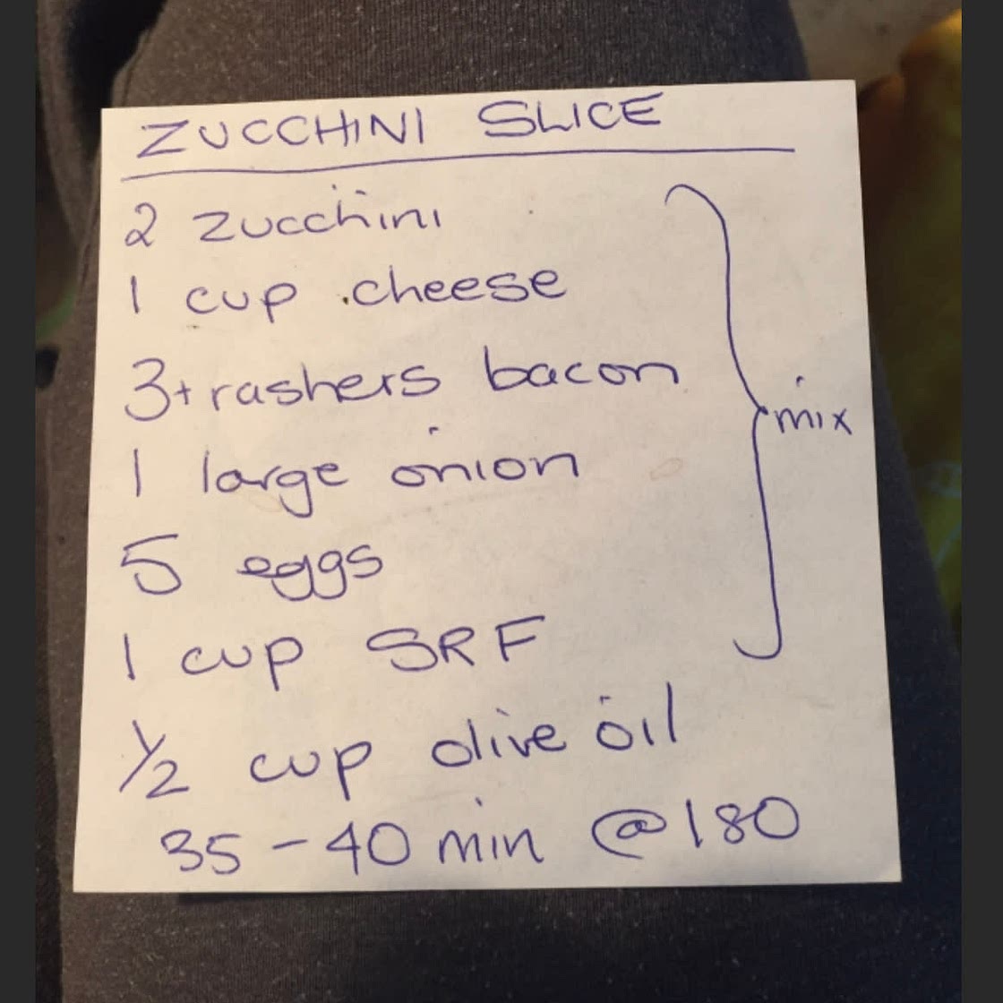 Mum’s Zucchini Slice