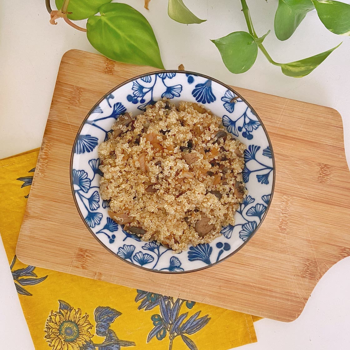 Quinoa aux champignons sucre salé 🍯🍄