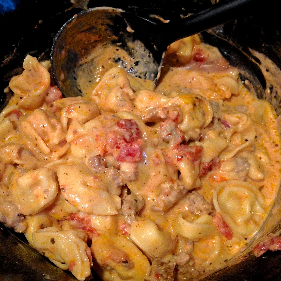 Crock Pot Sausage & Cheese Tortellini