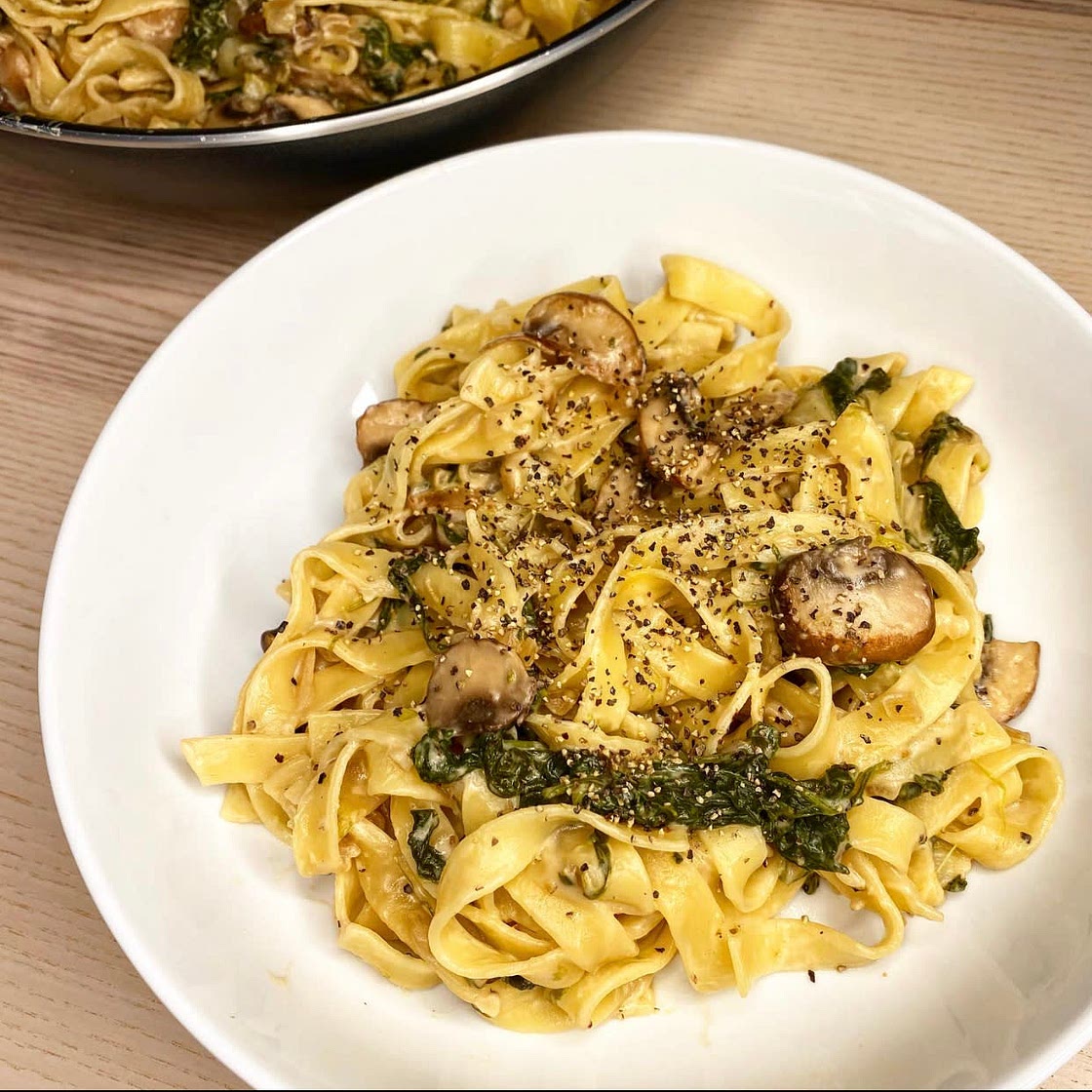 Spinach & Mushroom Pasta
