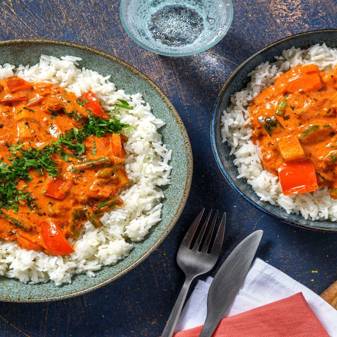 Veggie Tikka Masala with Basmati Rice and Coriander