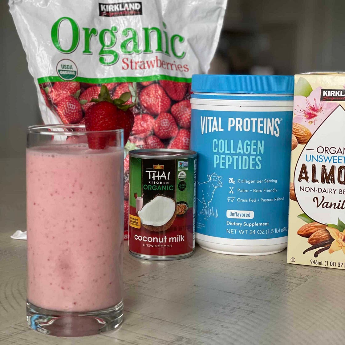 Low Sugar Strawberry Vanilla Smoothie