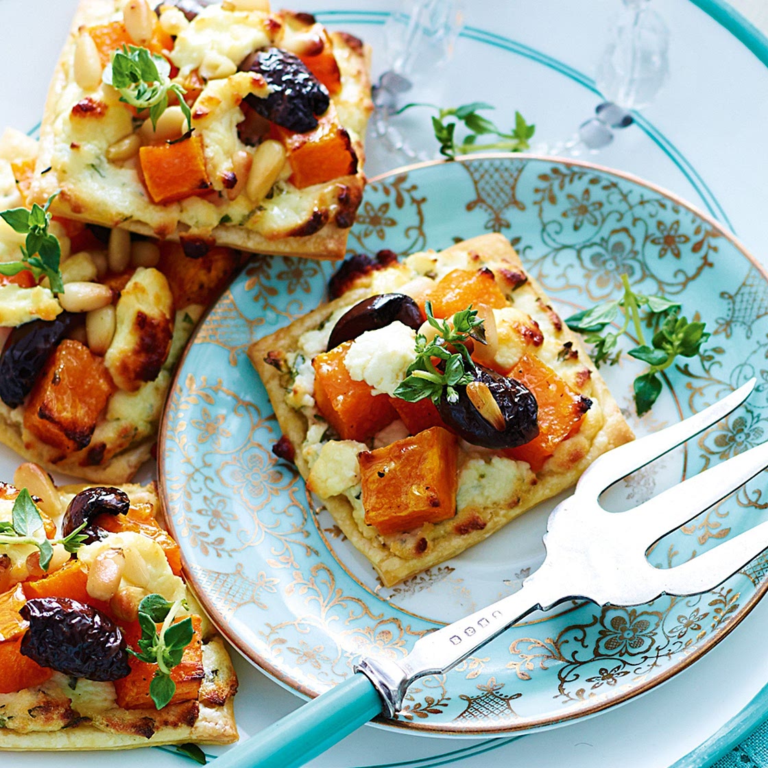 Roast pumpkin and feta tarts