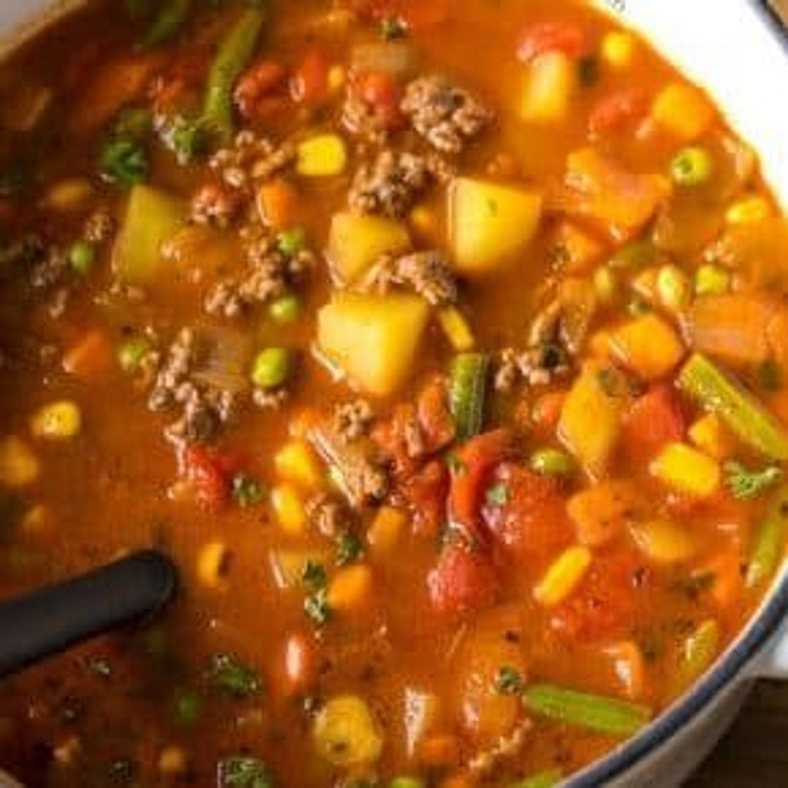 Grandma Carol's Vegetable Hamburger Soup