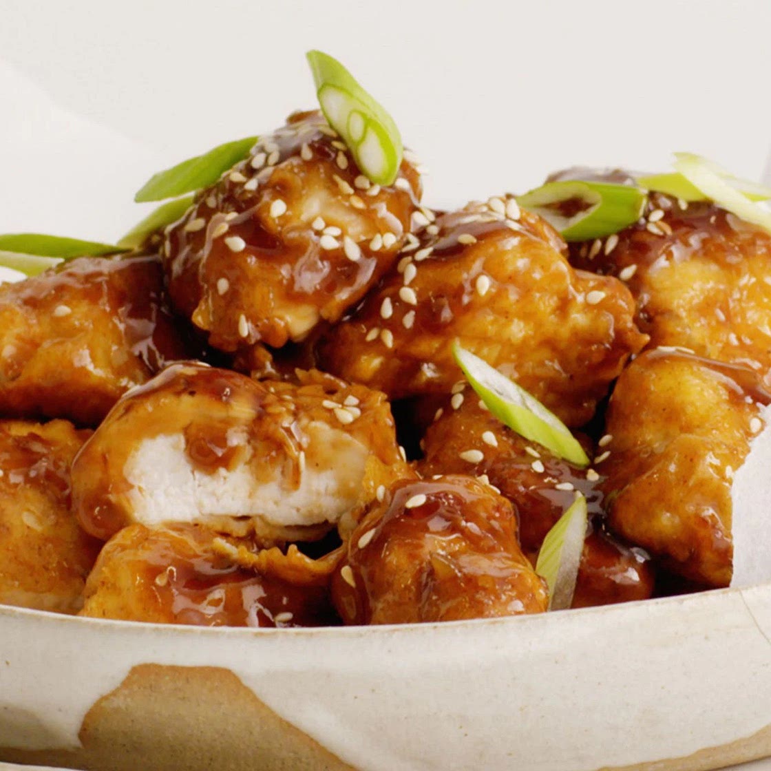 Air fryer sticky chicken bites recipe