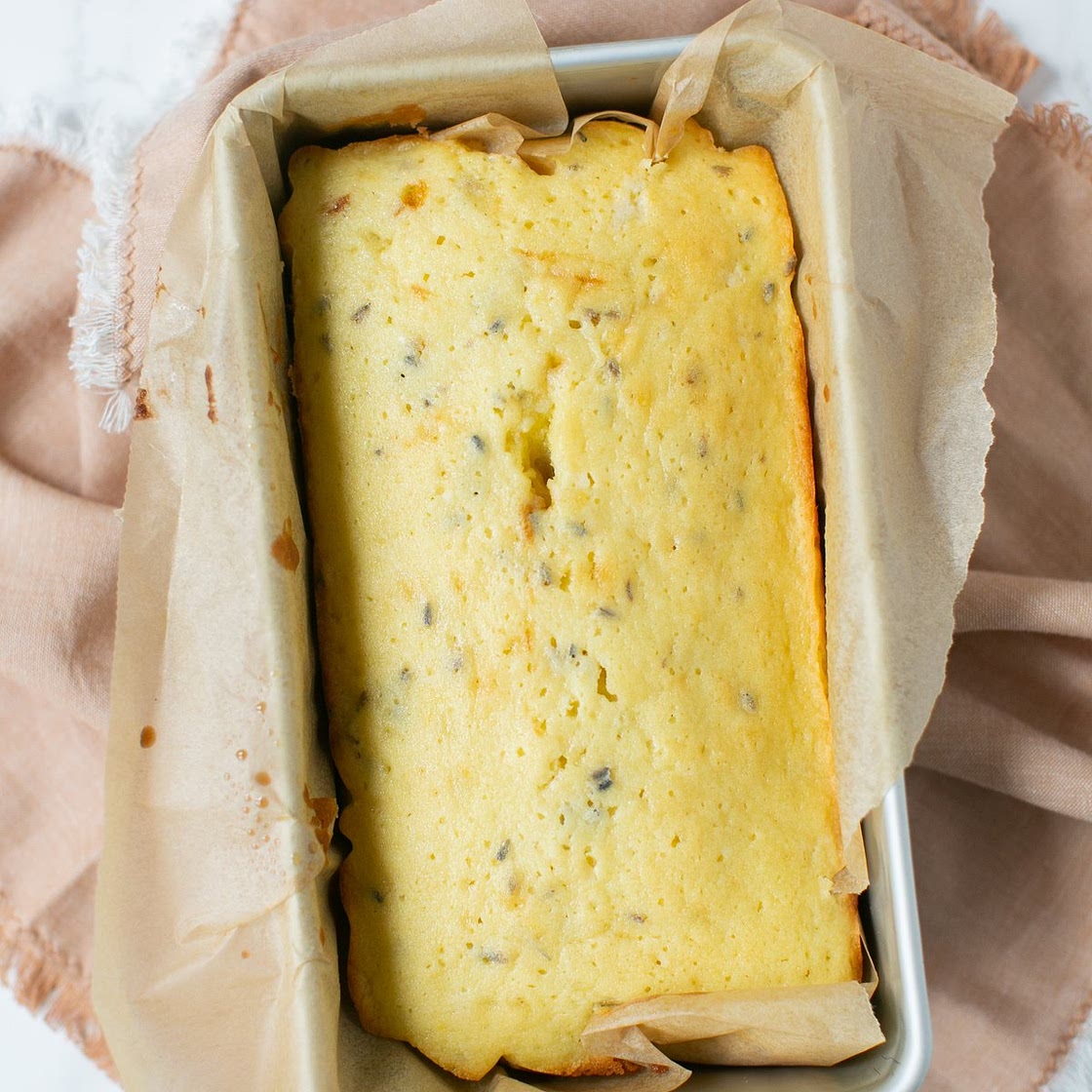 Lemon Lavender Pound Cake with Lemon Glaze