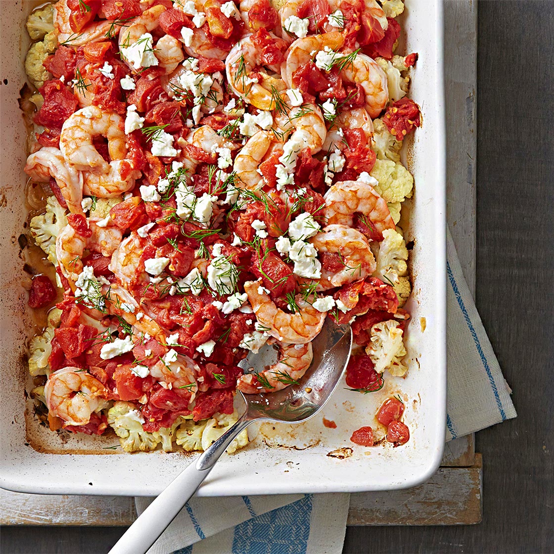 Shrimp and Cauliflower Bake