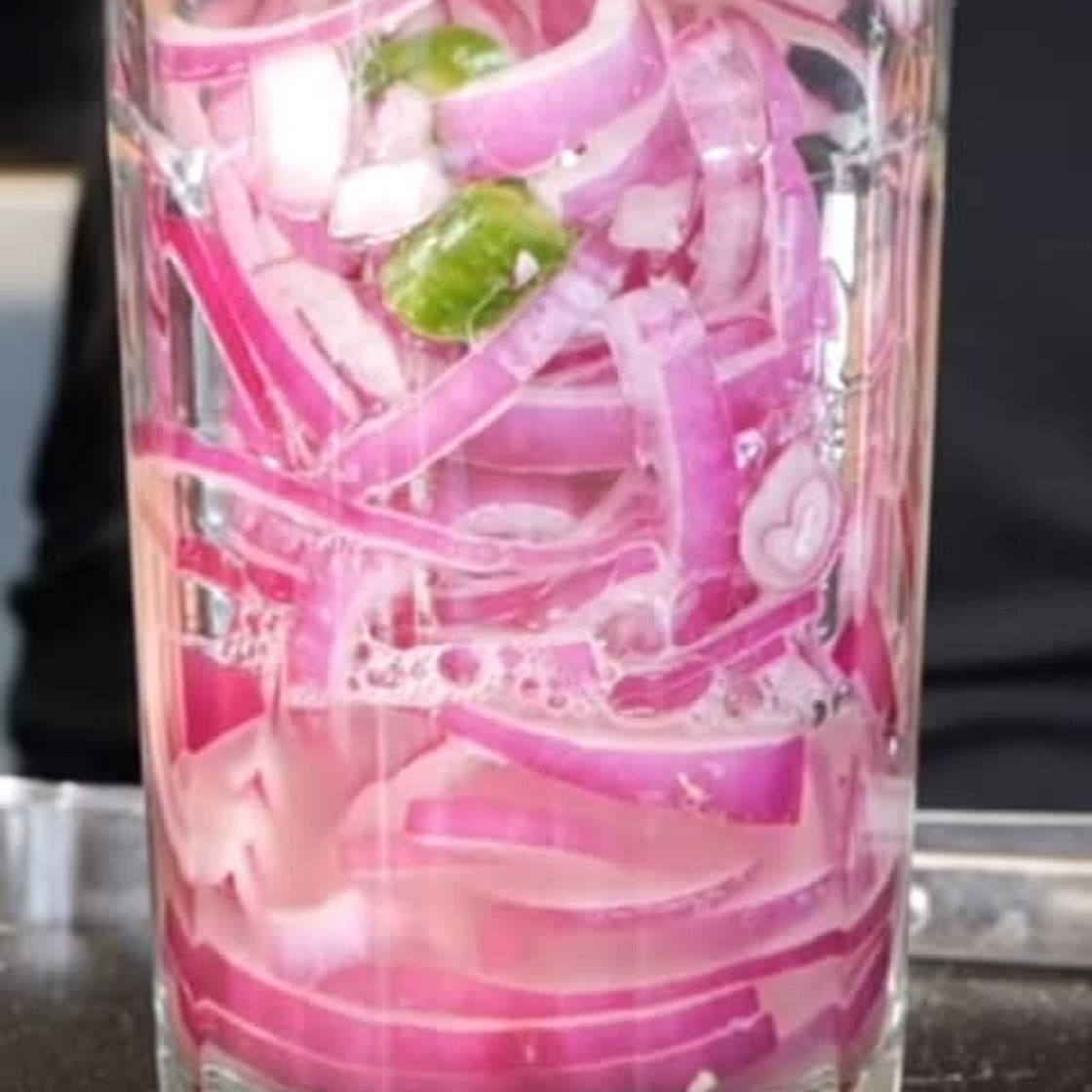 Pickled red onions