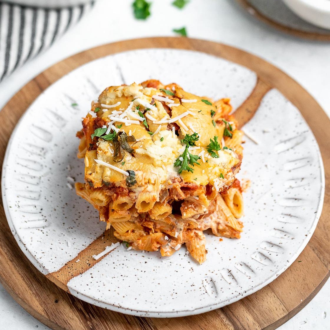 Vegan Baked Ziti with Ricotta Cheese (Easy + Oil-Free Option)