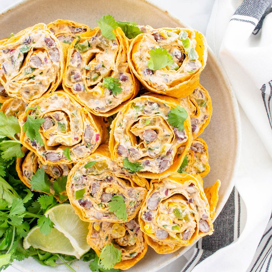 Simple Vegan Taco Pinwheels