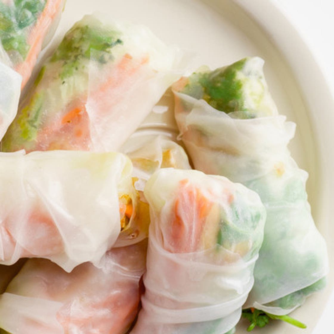 Rice Paper Rolls with Peanut Dipping Sauce