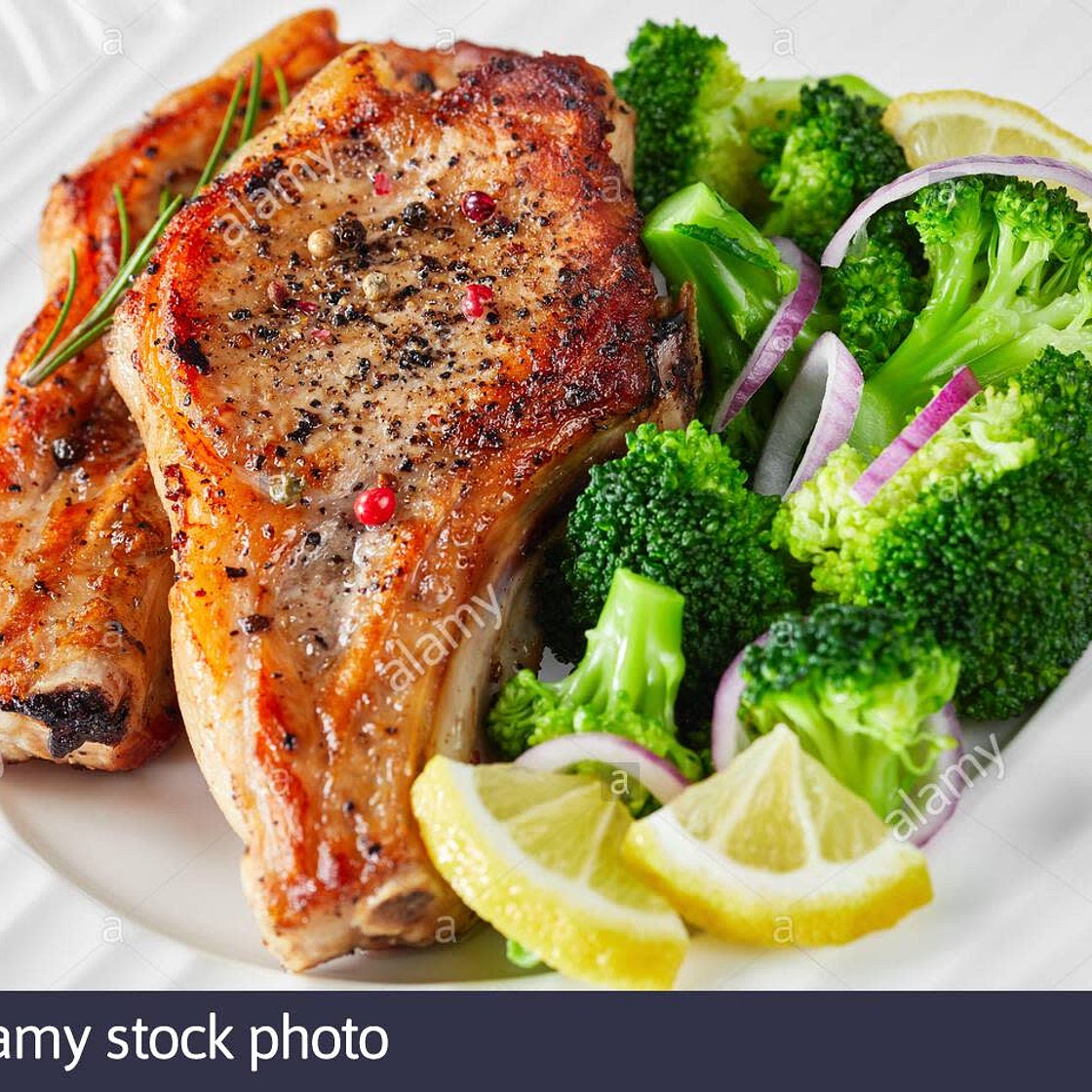 Pork Chops + Veggies