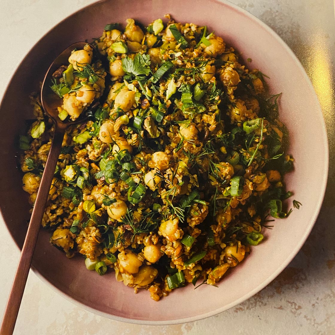 Bulgur Pilaf with Chickpeas and Herbs