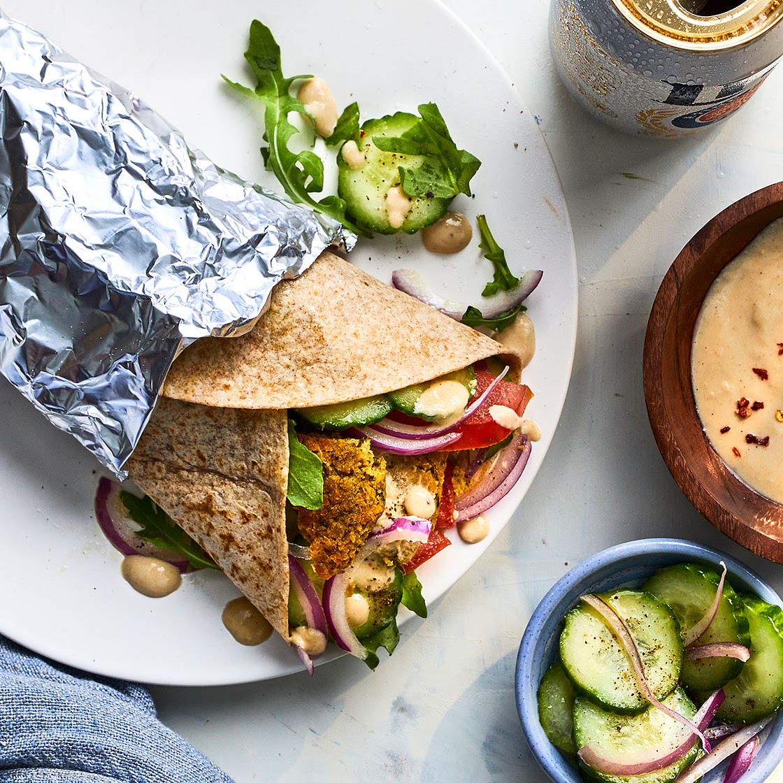 Baked Falafel Sandwiches