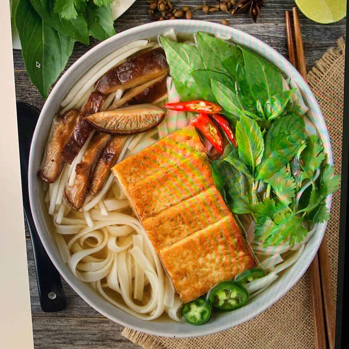herb and veggie pho
