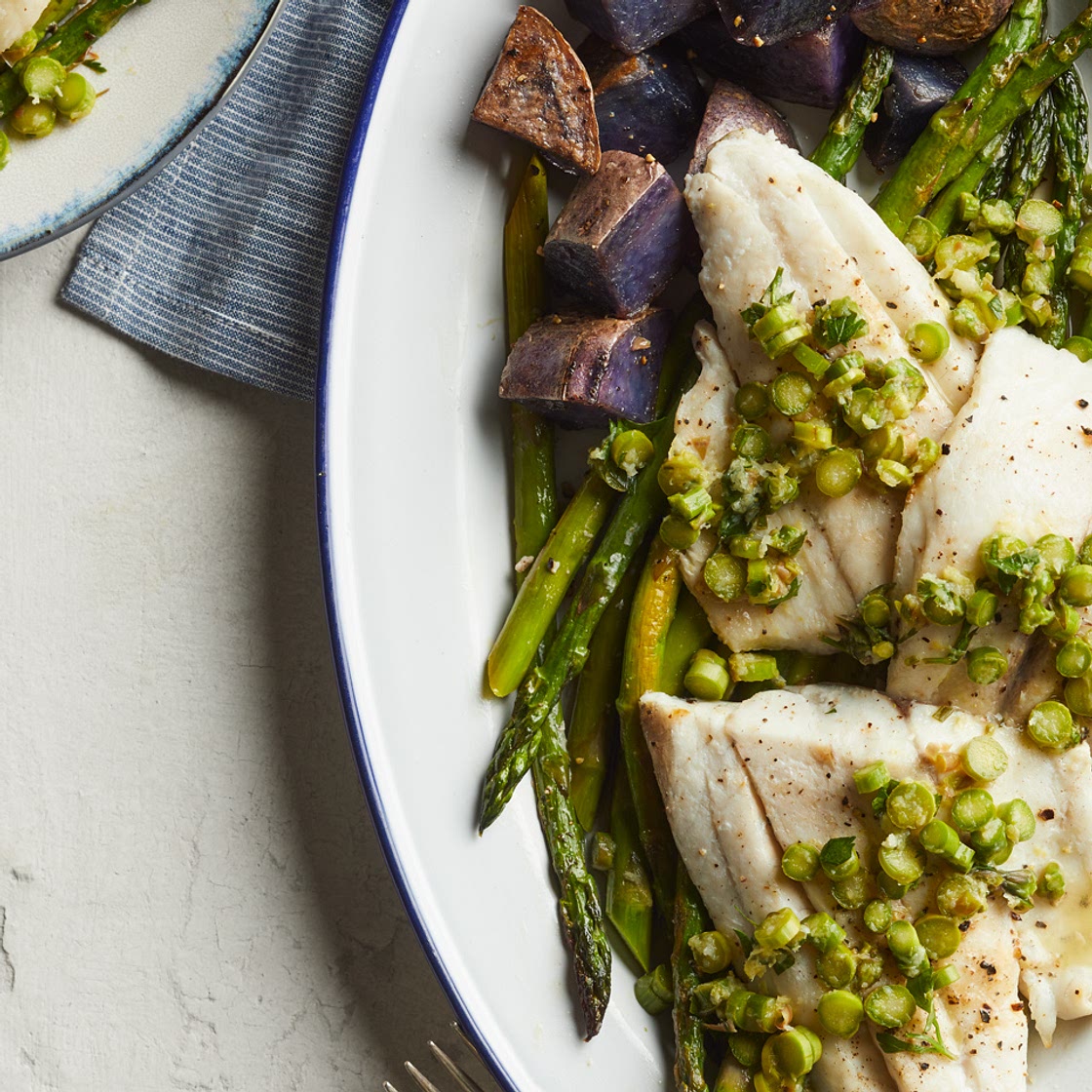 Roasted Barramundi with Asparagus Gremolata