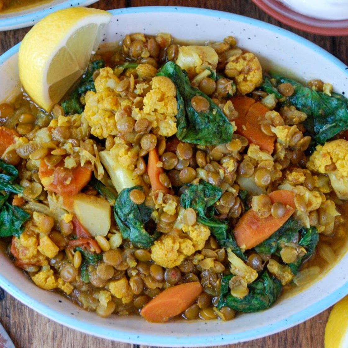Moroccan Lentil and Cauliflower Stew