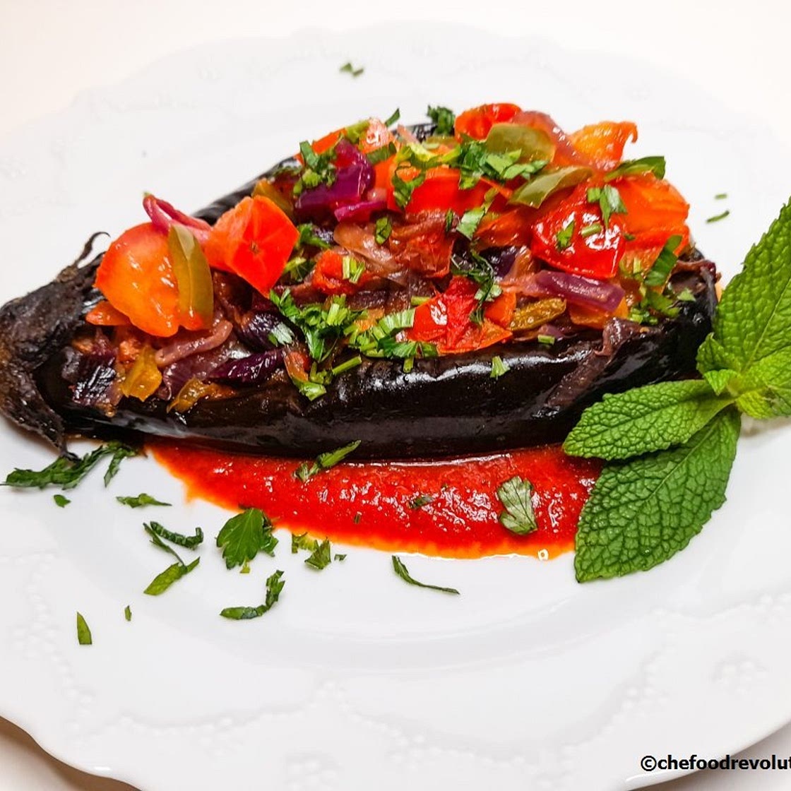 Recipe of Turkish stuffed eggplants, Imam Bayildi: Natural Born Vegan