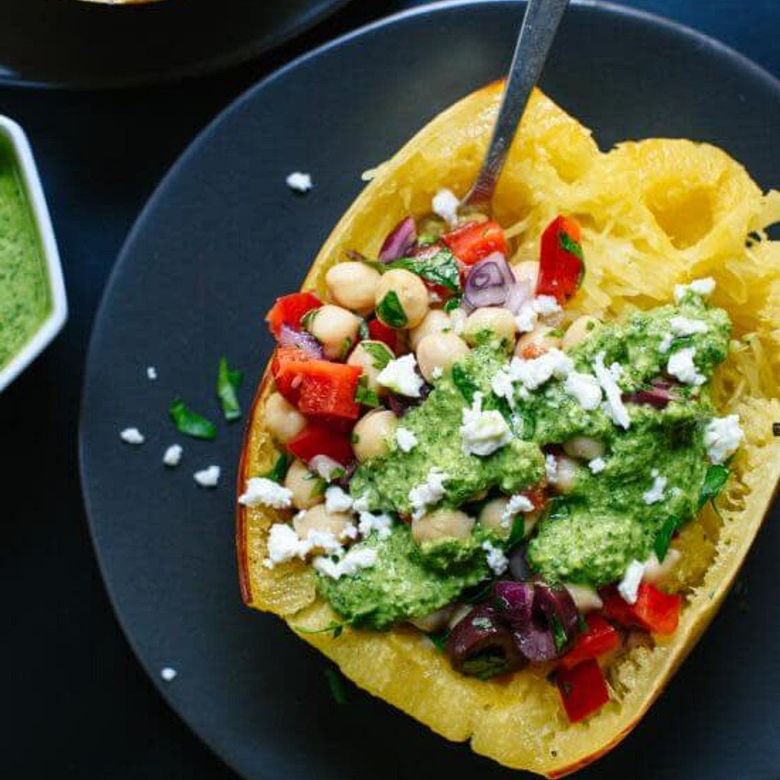 Mediterranean Spaghetti Squash Bowls