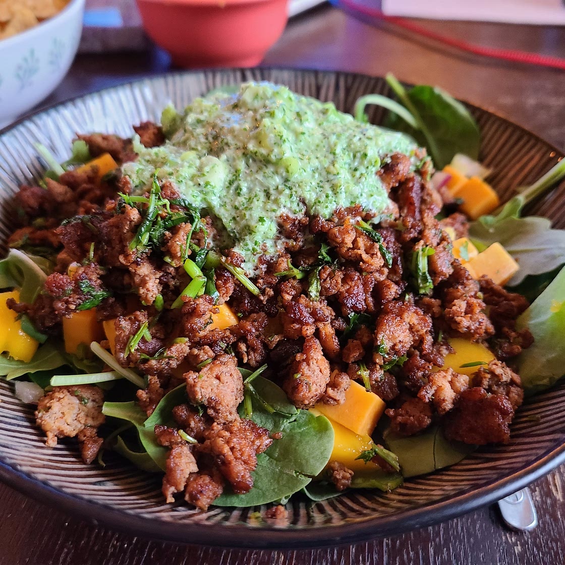 Spicy Turkey Taco Salad with Baja Lime Dressing