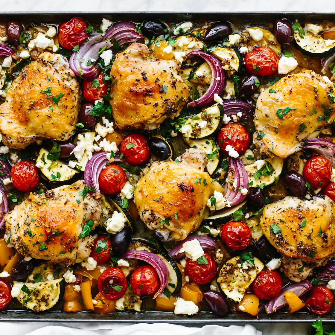 Greek Sheet Pan Chicken Dinner