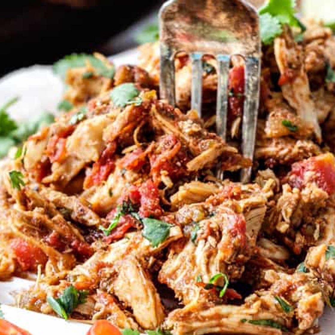 Poulet effiloché mexicain dans la mijoteuse
